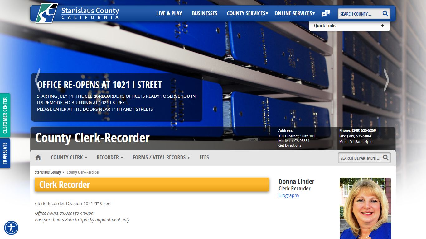 Clerk Recorder - Stanislaus County